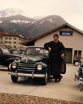 In solitaria con la Topolino C 1954 ad Airolo (Svizzera)